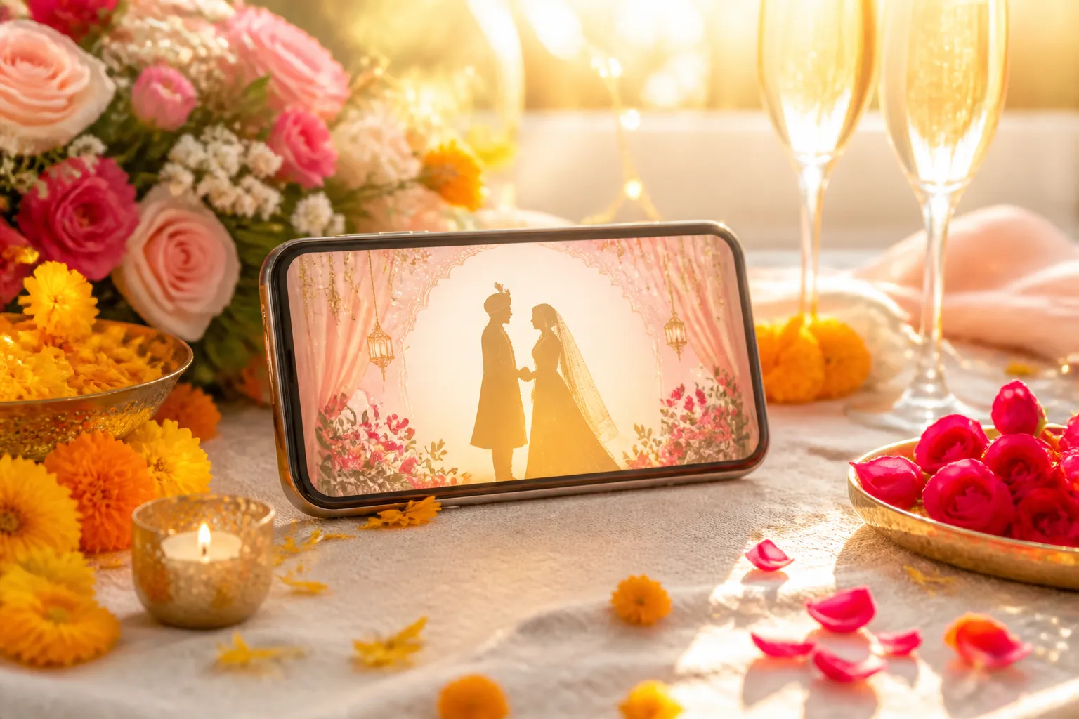 Digital Wedding Invitation Website for Indian Couples - Emerald Nikah Template